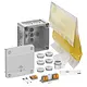 Spelsberg Abox Pro XT SLK-2,5 kabeldoos met 3 onderliggende 3-voudige lasklemmen en giethars 92 x 92 x 60 mm IP68 grijs