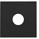 Niko 161-69102 centraalplaat coax black coated