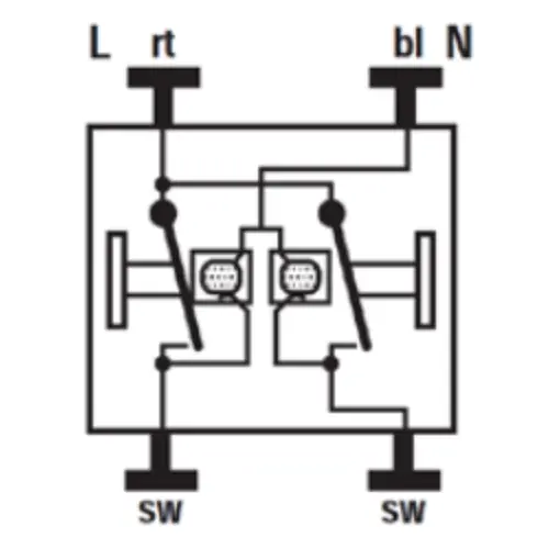JUNG 505 KOU 5 serieschakelaar controleverlichting