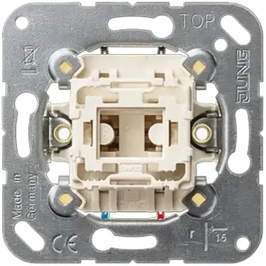 JUNG 533 EU impulsdrukker 1-polig wisselcontact met N-klem