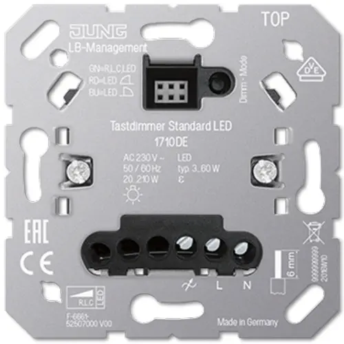 JUNG 1710 DE tastdimmer standaard LED 3-60 Watt