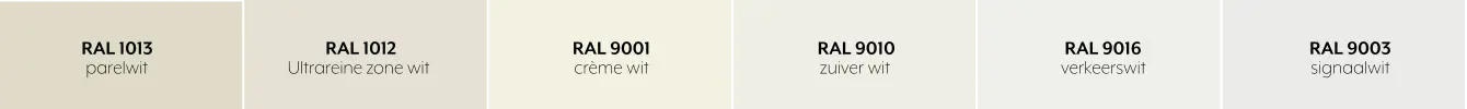 witte RAL-kleuren