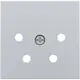 Niko 121-69010 centraalplaat telefoon 4-polig sterling coated
