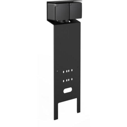 Niko 761-36855 Hydro tuinpaal essential met wandcontactdoos 2-voudig randaarde zwart IP55