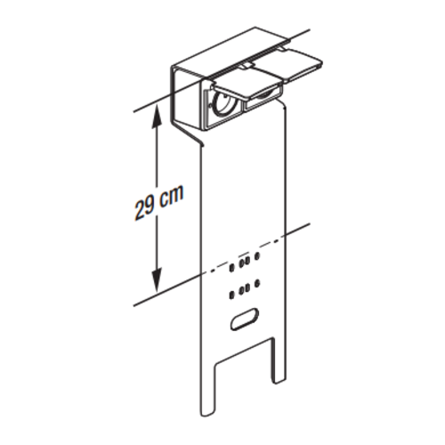 Niko 761-36855 Hydro tuinpaal essential met wandcontactdoos 2-voudig randaarde zwart IP55