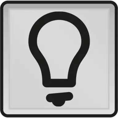 Niko 700-30200 Hydro transparant venster met lamp symbool voor drukknoppen