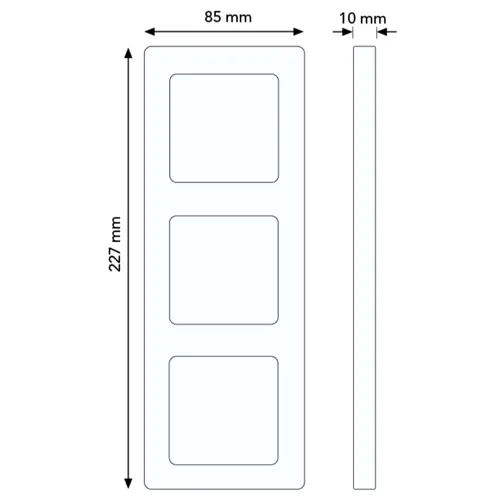 JUNG A 5583 BF WW afdekraam 3-voudig A550 alpine wit