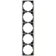 JUNG CD 585 PT afdekraam 5-voudig CD500 platina