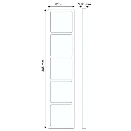 JUNG CD 585 PT afdekraam 5-voudig CD500 platina
