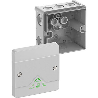 Spelsberg ABOX 025-L abox 025-l aftakdoos leeg 87x87x52 mm grijs IP66 Abox