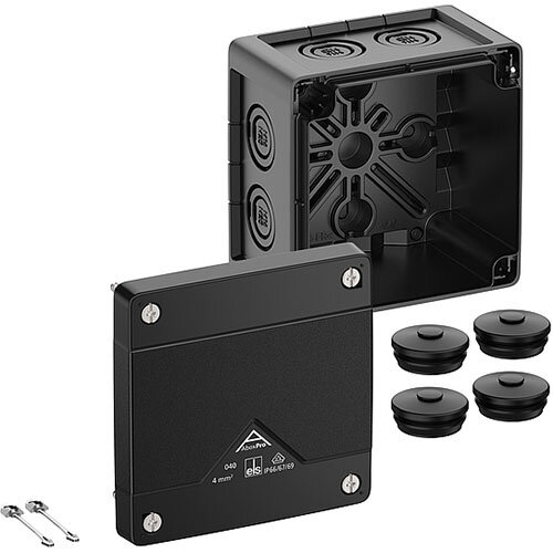 Spelsberg ABOX PRO 040-L/SW Abox Pro 040-L/sw kabeldoos leeg 102 x 102 x 70 mm IP66 zwart