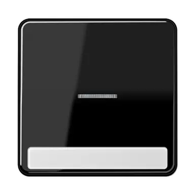 JUNG CD 590 NAKO5 SW schakelwip met controlevenster en tekstvenster CD500 zwart glans