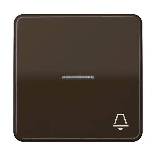 JUNG CD 590 KO5K BR schakelwip met belsymbool en controlevenster CD500 bruin