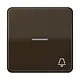 JUNG CD 590 KO5K BR schakelwip met belsymbool en controlevenster CD500 bruin
