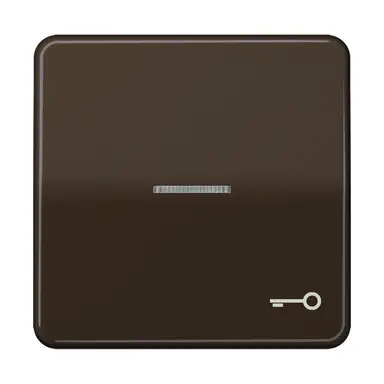 JUNG CD 590 KO5T BR schakelwip met sleutelsymbool en controlevenster CD500 bruin