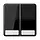 JUNG CD 595 NA SW schakelwip 2-voudig met tekstvenster CD500 zwart