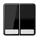 JUNG CD 595 NA SW schakelwip 2-voudig met tekstvenster CD500 zwart glans