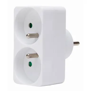 Kopp 705102001 adapter 2x penaarde Belgie rechthoek wit