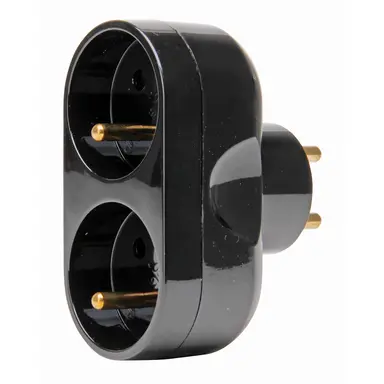 Kopp 705115001 adapter 2x penaarde Belgie ovaal zwart