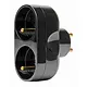 Kopp 705115001 adapter 2x penaarde Belgie ovaal zwart