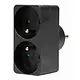 Kopp 705105004 adapter 2x penaarde Belgie rechthoek zwart