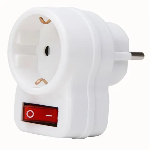 Kopp 470112003 adapter 1x RA met schakelaar wit