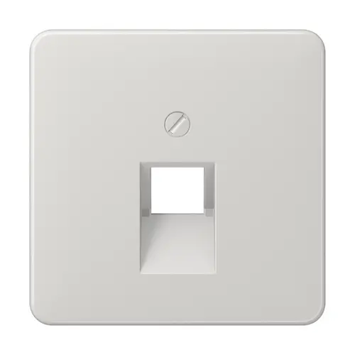 JUNG CD 569-1 UA LG centraalplaat 1-voudig tbv RJ45 wandcontactdoos CD500 lichtgrijs