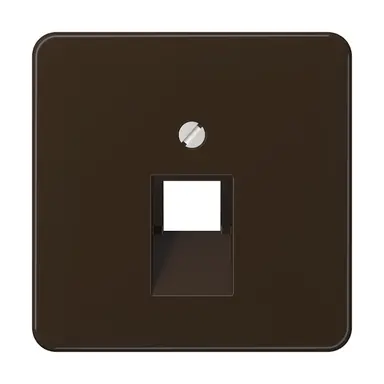 JUNG CD 569-1 UA BR centraalplaat 1-voudig tbv RJ45 wandcontactdoos CD500 bruin
