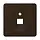 JUNG CD 569-1 UA BR centraalplaat 1-voudig tbv RJ45 wandcontactdoos CD500 bruin