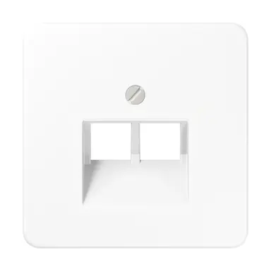 JUNG CD 569-2 UA WW centraalplaat 2-voudig tbv RJ45 wandcontactdoos CD500 alpine wit