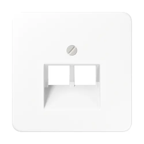 JUNG CD 569-2 UA WW centraalplaat 2-voudig tbv RJ45 wandcontactdoos CD500 alpine wit