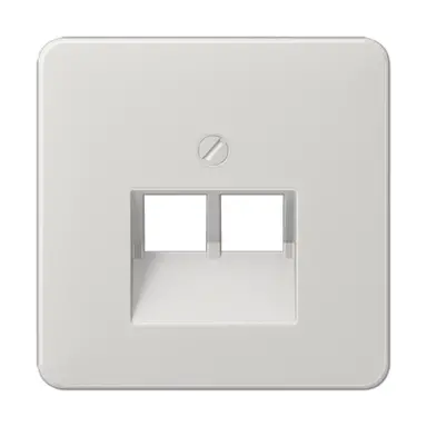 JUNG CD 569-2 UA LG centraalplaat 2-voudig tbv RJ45 wandcontactdoos CD500 lichtgrijs