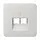JUNG CD 569-2 UA LG centraalplaat 2-voudig tbv RJ45 wandcontactdoos CD500 lichtgrijs