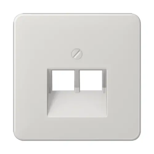 JUNG CD 569-2 UA LG centraalplaat 2-voudig tbv RJ45 wandcontactdoos CD500 lichtgrijs