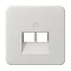 JUNG CD 569-2 UA LG centraalplaat 2-voudig tbv RJ45 wandcontactdoos CD500 lichtgrijs