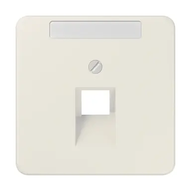 JUNG 569-1 NAUA centraalplaat 1-voudig met tekstvenster tbv RJ45 wandcontactdoos CD500 creme