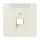 JUNG 569-1 NAUA centraalplaat 1-voudig met tekstvenster tbv RJ45 wandcontactdoos CD500 creme