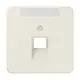 JUNG 569-1 NAUA centraalplaat 1-voudig met tekstvenster tbv RJ45 wandcontactdoos CD500 creme