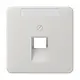 JUNG CD 569-1 NAUA LG centraalplaat 1-voudig met tekstvenster tbv RJ45 wandcontactdoos CD500 lichtgrijs