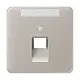 JUNG CD 569-1 NAUA PT centraalplaat 1-voudig met tekstvenster tbv RJ45 wandcontactdoos CD500 platina