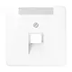 JUNG CD 569-1 NAUA WW centraalplaat 1-voudig met tekstvenster tbv RJ45 wandcontactdoos CD500 alpine wit