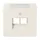 JUNG 569-2 NAUA centraalplaat 2-voudig met tekstvenster tbv RJ45 wandcontactdoos CD500 creme