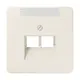JUNG 569-2 NAUA centraalplaat 2-voudig met tekstvenster tbv RJ45 wandcontactdoos CD500 creme