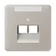 JUNG CD 569-2 NAUA PT centraalplaat 2-voudig met tekstvenster tbv RJ45 wandcontactdoos CD500 platina