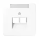 JUNG CD 569-2 NAUA WW centraalplaat 2-voudig met tekstvenster tbv RJ45 wandcontactdoos CD500 alpine wit