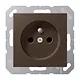 JUNG A 1520 FKI MO wandcontactdoos penaarde Safety+ A-range mokka