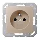 JUNG A 1520 FKI CH wandcontactdoos penaarde Safety+ A-range champagne