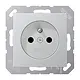 JUNG A 1520 FKI AL wandcontactdoos penaarde Safety+ A-range aluminium