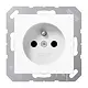 JUNG A 1520 FBFKI WW wandcontactdoos penaarde Safety+ A-range alpine wit