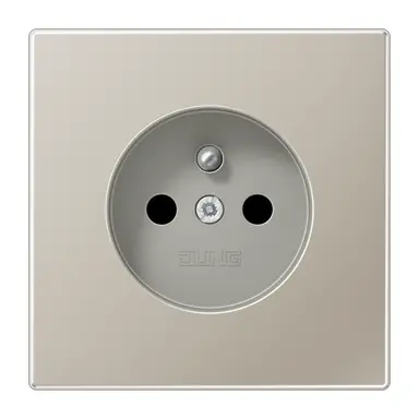 JUNG ES 1520 FKI wandcontactdoos penaarde Safety+ LS990 edelstaal